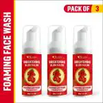 KURAIY STRAWBERRY Mousse Gentle Deep Cleansing Moisturising Foaming Face Wash Pack Of 3