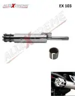 AllExtreme EX103 Tail Gunner Rotating Silencer Exhaust with Glasswool Compatible for BS3 and BS4 Model Royal Enfield Bullet 350cc and 500cc (Chrome)