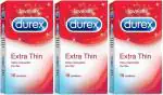 Durex Extra Thin Condom (3 Packs, 10 Condom Each)