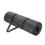Wiselife Black Nitrile Butadiene Rubber Foam Yoga Mat And Carry Strap LARE