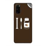GADGETSWRAP Printed Vinyl Skin Sticker for Samsung Galaxy S20 - i love nu