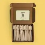ABPP Papers - Disposable wooden spoon set (14cm, regular size, 100 pieces) | Eco-friendly spoons for eating | Kitchen, birthday, parties, events, picnic, office & restaurant | Splinter-proof finish