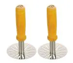 Stainless Steel Potato Wooden Masher, MultiColour (Pack of 2)