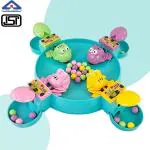 Pink & Green Hungry Frog Eating Beans Games 4 Player Table Top Toys for Kids 3+ years
