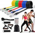 Whinsy Resistance Exercise Bands with Door Anchor, Handles, Waterproof Carry Bag, Legs Ankle Straps for Resistance Training, Physical Therapy, Home Workouts