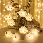 Gesto Smiling Cloud Led Serial String Lights - |10 Feet 14 Led Fairy Lights Indoor Outdoor | Home Decoration, Diwali Decoration Items for Home Decor, Night Light for Kids Room Decoration (Warm White)