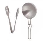 First Front Stainless Steel Momo Tong with Stainless Steel Aluminum Tadka Pan and Multicolour, Pack of 2