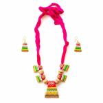 Shilpogram Terracotta Magenta Jewellery Set Tr40 For Women