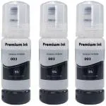 TEQUO 003 Epson Black Pack of 3 Compatible Printers:Refill for Epson 001 003 Epson L5190, L3150, L3110, L1110, L4150, L6170, L4160, L6190, L6160 Black Ink Bottle