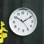 Webelkart Antique Plastic Wall Clock for Home and Office Decor/Office Wall Clocks/Wall Clock for Living Room -Wall Clock for Home Stylish Latest (Noiseless, 8 Inches (White)