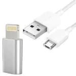 Eshopglee 8 Pin Adapter Micro USB Data Sync Fast Charging Cable