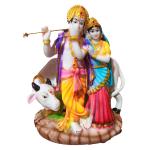 Sai Amrut Multicolor Marble Radha Krishna Idol
