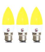 3A BRIGHT 5-Watt B22 Candle Warm White Decorative Rocket Night Led Bulb (Pack of 3)