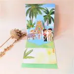 Designarium 3D Popup South Indian Venkateshwara Temple Wedding Invitation Card (Pack of 10)