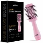 WINSTON Blow Drying Brush Styling Hot Brush Curling Drying Waving Machine Ionic Technology Adjustable Temperature Setting Volumanizer All Hair Types (1000-1200 Watt Black)