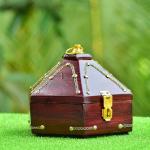 Loyal Craft Hand Carved Kerala special Rosewood Ethnic Hexagon Jewel Box Big