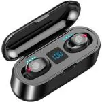 Volumeup Black F9 Wireless Earbuds With Playback Bluetooth Headset