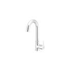 Spazio SS Fusion Collection Swan Neck Play with 360 Degree Rotating Spout for Kitchen Sink, Wash Basin Chrome Finish Pillar Cock, Pack of 1 Pillar Tap Faucet (Deck Mount Installation Type)