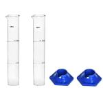 ABGIL Borosilicate Glass Nessler Cylinder With Anti Falling Plastic Base 50ml Capacity - Set Of 2 Units