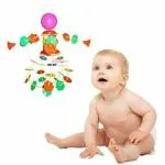 Zyamalox Multicolor Plastic Merry Go Round Automatic Jhoomer Toy with Soothing Sound for Toys