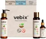 VEBIX PROFESSIONAL Hairfall Control Regimen Ayurvedic Hairkit- Shampoo, Hairoil And Hair Growth Serum (Set Of 3)