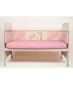 BLOOMING BUDS Cotton Baby Cot Bumper, Pink (0 to 24 months) L 160 x B 3 x H 10 cm