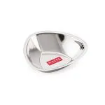 HAZEL Stainless Steel Serving Bowl With Spoon| Triangular Shaped Vati Katori | Fancy Serving Bowls For Snacks (1 Vati, 1 Spoon), Capacity 250ml, Silver