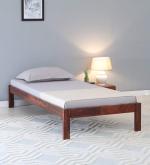 Everwell Homes Zeevo Solid Wood Single Platform Bed Without Storage in Honey Finish