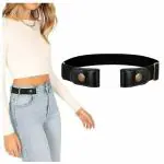 Buckle Free Comfortable Elastic Belt for Women or Men, Buckle-less No Bulge No Hassle Invisible Belts by VMITRA