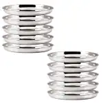 Gauge Stainless Steel Traditional dinner plates Set/Steel Thali, Bhojan Thali