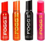 Fogg Marco Deodorant, Napoleon Deodorant, Essence Deodorant, Radiate Deodorant Spray, 120 Ml (Pack Of 4)