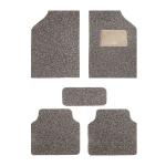 Kingsway Noodle Grass PVC Mats, 12mm Thickness, 100% Waterproof and Dustproof Car Floor Foot Mats, Universal Fit in All Cars, Complete Set of 5 Piece - Beige-Brown