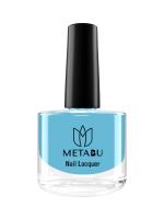 METABU Highly Pigmented and Long Lasting Nail lacquer , Super Glossy Finish , Non-Chipping , Non-Smudging , Cruetly Free , Gel Effect , Quick Drying Nail Polish , 8 ml LIGHT BLUE SHADE , Color - 13 CYAN