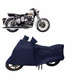 Skyclun Presents Dustproof & Water Resistant Bike Cover Compatible with Royal-Enfield Classic 350 All Season Protection (Navy Blue Color)
