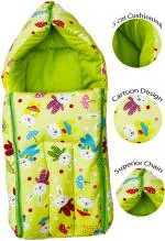PandaOriginals FunBaby New born baby Sleeping Bag and Wrapper Convertible (Fabric, Green)