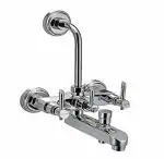 Hindware F110019CP Immacula Wall Mixer 3 in 1 Provision with 115Mm Long Bend Pipe & Flange (Chrome)