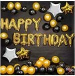 FANEX Solid Latex Happy Birthday Letter BalloonSet (Pack of 86)