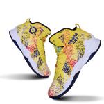 Nivia Urban Art Basketball Shoes for Men, shoes for basketball, basketball shoes for boys, basketball shoes for indoor and outdoor court, rubber sole basketball shoes, Size -UK08 (Yellow/N.Blue)
