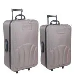 Sitara Bags Suitcase Polyester Luggage Three Wheel Combo Trolley Bag (Pack of 2) (Brown)