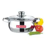 PREMIER Stainless Steel Cook & Look with Glass LID with Sandwich Bottom 16CM CODE-0061711