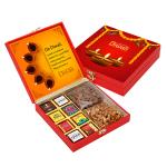 Chocoloony Diwali Gift Box 8 pcs Milk Chocolates Roasted Almond & Roasted Cashew (80gm)