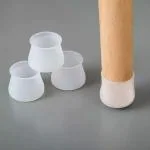 HEMIZA - 4 Pcs Anti Slip Chair Leg Cover Table Chair Leg Silicone Cap Pad Furniture Table Feet Cover Floor Protector Non-Slip Table Chair Foot Protection with Pad (Multicolor)