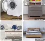 ShopiMoz Washing Machine Feet Washing Machine Support Anti-Slip Anti Vibration Dryer Base Fixed Non-Slip Pad Refrigerator Pads