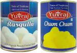 Yuvraj kesar Cham cham ( Saffron) & Rasgulla combo Mithai 2 (1 kg x 2)
