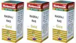 Baidyanath (Jhansi) Rasraj Ras with Gold Ayurvedic Medicine (3 Packs, 10 Tablets in Each Pack)