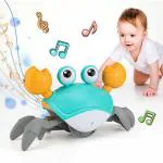 HARIDUN Crawling Crab Baby Toy for Kids Toddlers Infant Electric Sensor Musical Dancing Walking Crab Toy Gift for Kids