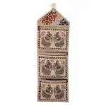 KUBER INDUSTRIES Cotton 1 Piece Wall Hanging Magazine Letter Holder (Cream) -CTKTC7249 Regular Organizer ()