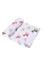 The Boo Boo Club White Cartoon Cotton 6 Layer Blanket