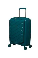 it luggage Influential15258808 Small58 cms PP Hardsided Fashion Luggage Cabin Trolley with Padded Laptop Section 8 Wheel Black with TSA Lock (Blue)