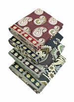 TUNI MANI 100% Cotton Floral Star Design Chennimalai Bedsheet Multicolour 60 X 90 Inch Queen (Pack of 4) (Design Pattern May Vary)